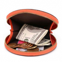 Porte-monnaie en cuir PU personnalisé pour femme, porte-cartes, mini pochette à fermeture éclair, pochette de poignet, style antivol compact pour ranger l'argent
