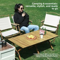 Table pliante rectangulaire pour camping en plein air, en acier au carbone, portable, pour patio/jardin/terrasse, chaises de pique-nique, accessoires de balcon
