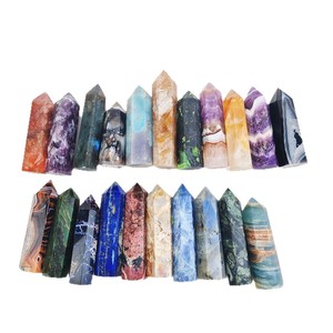 Pierre brute de cristal naturel, <span class=keywords><strong>colonne</strong></span> à pointe unique, prisme hexagonal, pour la fabrication de bijoux et l'artisanat de polissage, vente en gros - Product Image 5