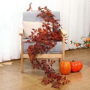Listening To The Spring Simulated Maple Vines Autumn Color Artificial <b>Leaves</b> <b>Wall</b> Hanging Home <b>Decor</b> - Product Image 3