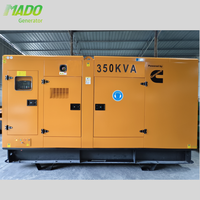 Générateur diesel silencieux 350KVA 280KW avec pour moteur 6LTAA9.5-G1 auvent insonorisé cadre ouvert et ferme d'animaux d'ATS