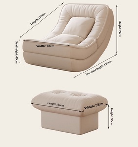 Sillón Reclinable, Silla Mecedora para Adultos, para Dormir, Balcón, Hogar, Nuevo 2025, Tapicería de Franela, Diseño Moderno y Sencillo, Sofá Individual para Descansar - Product Image 5