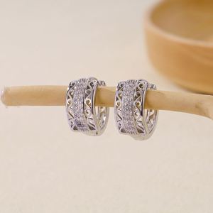 Fashionable flower butterfly Four-leaf <b>earrings</b> Exclusive Design Protection Laser Welding Heavy Duty Weight Mixed wholesale - Product Image 2