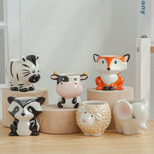 Vaso per Piante Grasse in Ceramica a Forma di Cartone Animato, Semplice e Carino, Creativo per Giardinaggio Domestico, Confezione in Cartone - Product Image 5