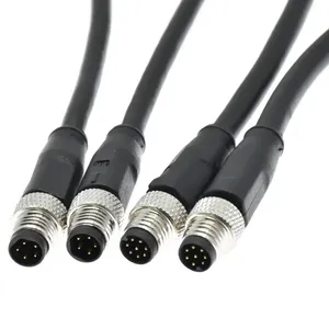 ปลั๊กตรงตัวผู้ตัวเมีย12ขา8pin 5PIN 4Pin 3pin ขั้วต่อ M12กันน้ำ - Product Image 1