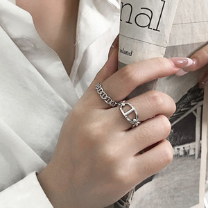 S925 Sterling <b>Silver</b> Pig <b>Nose</b> <b>Ring</b> Women Geometric Design Korean Style Fashion Jewelry Gift Accessory - Product Image 2