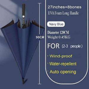 Custom Golf <b>Umbrella</b> Straight Pattern Design Semi Automatic 27 Inch 30 Inch Windproof <b>Large</b> Canopy for Promotions - Product Image 3