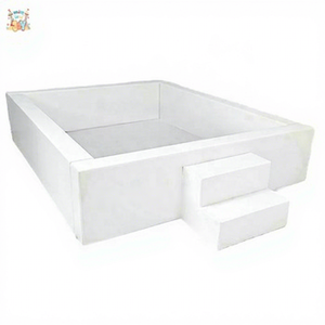 Scivolo a sfera quadrata pastello bianco e rosa popolare <span class=keywords><strong>Soft</strong></span> <span class=keywords><strong>Play</strong></span> per bambini e adulti per uso residenziale e parco divertimenti - Product Image 1