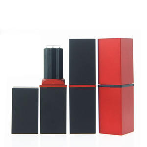 Venta al por mayor de lujo vacío bálsamo labial tubo contenedor personalizado DIY pintura mate rojo cuadrado lápiz labial tubos maquillaje embalaje plástico - Product Image 1