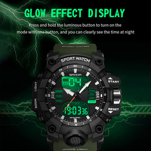 Reloj Deportivo Digital Sanda 6126 Resistente a Impactos y Caídas, Sumergible, con Funciones Luminosas, de Alarma y Cuenta Regresiva - Product Image 4