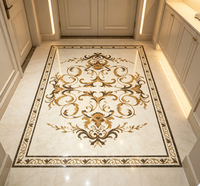 Médaillons de sol en marbre pour hall d'hôtel, médaillons muraux