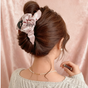 Pinza de Pelo con Logotipo Personalizado para Mujer, Cómoda y Duradera, Forma de Nube de Seda, Pinzas de Plátano Grandes, Agarre Antideslizante, Cabello Grueso y Rizado, Boda - Product Image 6