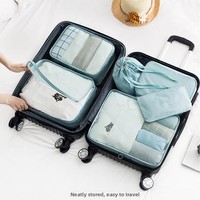 Organizador de Viaje de Tela No Tejida Estilo Coreano, Bolsa de Almacenamiento para Maletas, Clasificación y Categorización de Ropa, Modelo Yiwu 180807