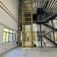 Plateforme élévatrice de marchandises électrique hydraulique à commande PLC, capacité de charge de 0,5 à 50 tonnes, pour usage intensif