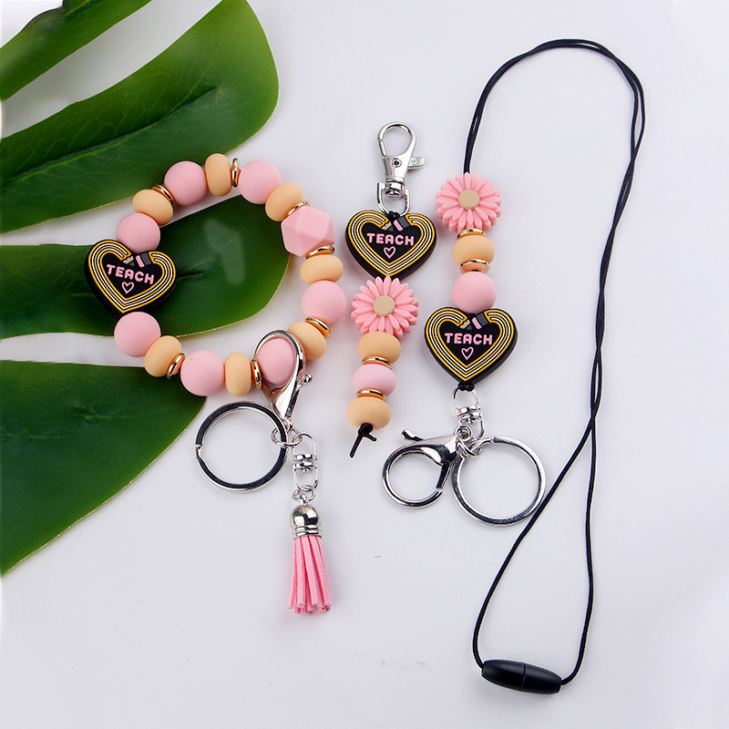 2015 Fashion Necklace with Cheap Crystal Rhinestone Silicone Lanyard
