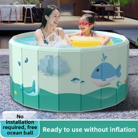 Piscine gonflable en PVC pour enfants, pliable, familiale, grande baignoire de natation pour bébés, pour l'extérieur