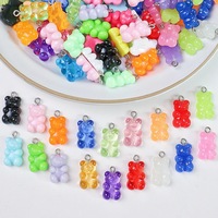 Couleur unie Mini ours pendentif à la mode espagnol ours boucles d'oreilles et collier accessoires alliage-pour la fabrication de bijoux de fête