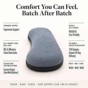 Repose-poignets en mousse à mémoire de forme, antidérapant, ergonomique, support pour <span class=keywords><strong>clavier</strong></span> et souris, confort pour le bureau à domicile, tapis de poignet pour bureau - Product Image 2