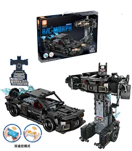Klasik siyah Robot araba modeli inşaat tuğla yarasa Legoed dönüşümü dönüşümü oyuncaklar yapı taşları çocuklar için setleri