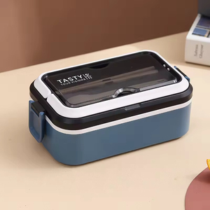 1L Rectangle Portable Leak Proof Heatable <b>Stackable</b> Single Tier Stainless Steel Children's <b>Lunch</b> <b>Box</b> with Freshness Preservation - Product Image 1