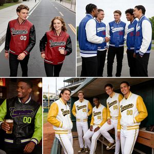 Veste universitaire en cuir personnalisée unisexe pour adulte, nom et numéro personnalisés, style classique Letterman, manches longues - Product Image 2