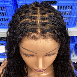 Perruque Lace Front Tressée Brun Clair pour Cheveux Remy Grade 12A, Longue Ondulation Body Wave, Baby Hair, Double Drawn, Sans Nœuds, pour Femmes Noires - Product Image 2
