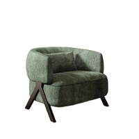 Fauteuil simple moderne au prix d'usine. Fauteuil de détente en tissu velours avec pieds en métal. Meubles de maison pour salons et chambres à coucher.