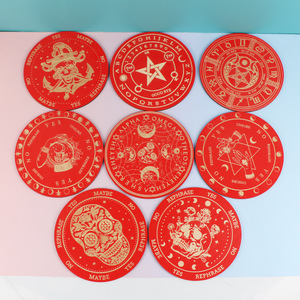 Plaques de tarot en bois gravées au laser avec motifs de lune et de crâne pour la divination et l'affichage - Product Image 3