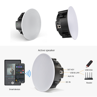 Haut-parleur de plafond multiroom AirPlay, DLNA, Wi-Fi, BT5.4, 60W, sans fil, ABS, 6,5 pouces, actif, pour home cinéma
