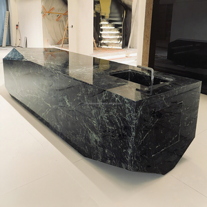Elegante Verde Alpi <span class=keywords><strong>in</strong></span> <span class=keywords><strong>marmo</strong></span> Verde isola a forma di diamante interno barra <span class=keywords><strong>in</strong></span> <span class=keywords><strong>marmo</strong></span> Top personalizzato <span class=keywords><strong>cucina</strong></span> isola <span class=keywords><strong>piano</strong></span> di <span class=keywords><strong>lavoro</strong></span> <span class=keywords><strong>in</strong></span> pietra - Product Image 2