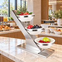 Support à gâteaux XINGPAI pour décoration de mariage, présentoir à thé de l'après-midi, rehausseurs de nourriture en acier inoxydable, support à plusieurs niveaux pour buffet d'hôtel