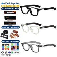 Lunettes de vue de haute qualité anti-lumière bleue, fabriquées à la main, en acétate, avec une grande monture, pour femmes