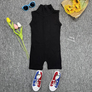 Wholesale Custom Sleeveless Tank Bodysuit Toddler Girls <b>Romper</b> 2022 Summer Breathable Quick Dry Polyester/Cotton <b>Short</b> Jumpsuit - Product Image 4