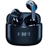 Écouteurs sans fil X15 TWS BT V5.4, écouteurs de jeu sans fil, affichage LED, écouteurs intra-auriculaires