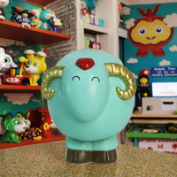 Adorable Bobblehead d'agneau en résine, figurine mignonne de mouton hochant la tête, cadeau de décoration de bureau de ferme pour les enfants