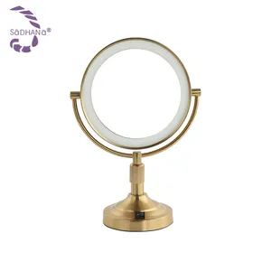 Individueller doppelseitiger runder kosmetikspiegel mit Vergrößerung desktop-/tischspiegel einstellbarer kosmetikspiegel
