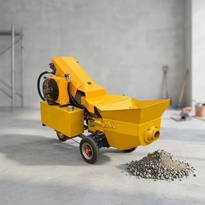 Pompe à béton électrique mobile de 3 cm pour le transport de pierres fines, pompe à béton pour chantier de construction - Product Image 1