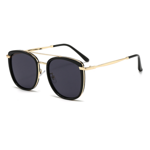 New Coming Trendy Square <b>Mirror</b> Sunglasses with Copper Frame & <b>Acrylic</b> Lenses Custom Logo UV400 Protection Unisex - Product Image 4