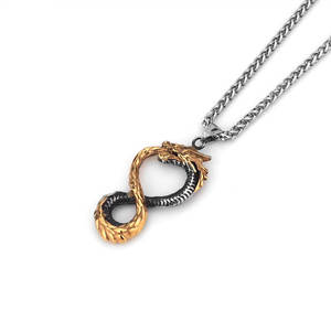 Collar de Dragón Vintage para Hombre, Chapado en Oro PVD de 14k y 18k, Acero Inoxidable 316L, Joyería Fina - Product Image 5