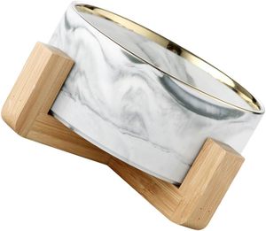 Bol en céramique personnalisé pour chien avec support en bois, gamelle pour chat, bol à eau pour animaux de compagnie – Vente en gros - Product Image 6