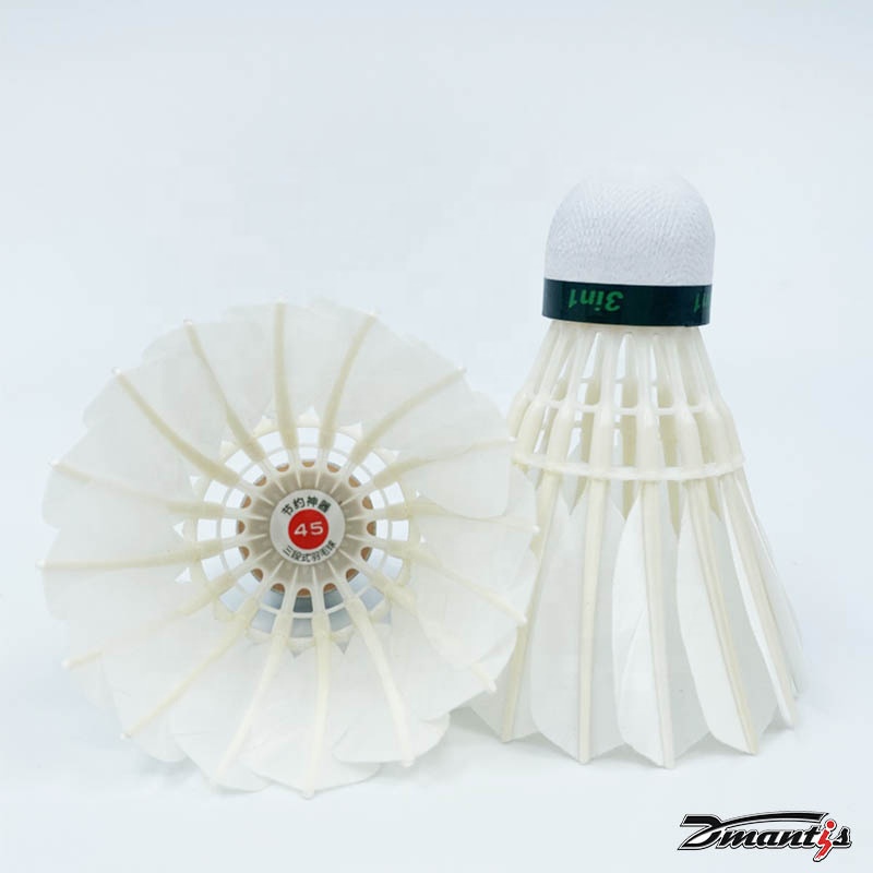 Cina produttore 3 in1 ibrido Shuttlecock D45 Dmantis fabbrica all'ingrosso volano di Badminton 3 in1 palla di Badminton