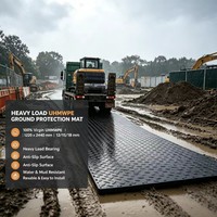 Plaque de protection du sol haute résistance, planche d'accès temporaire, planche de pavage routier en PE pour chantier de construction