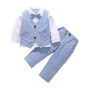 2019 autumn new boutique male baby children's clothing two-piece gentleman dress baby clothes new year birthday clothing