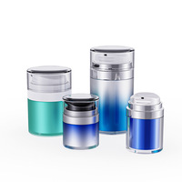 Pot en acrylique de luxe avec pompe airless 15g 30g 50g 100g 150g pour crème et lotion de soin, idéal pour poudre libre et crème contour des yeux