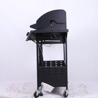 Barbecue portable multifonctionnel en acier inoxydable avec revêtement en poudre pour le camping, durable, avec télécommande