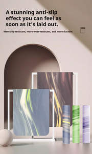 Tapete de <span class=keywords><strong>Yoga</strong></span> Ecológico Multicolor con Antideslizante de 5mm, PU Impreso, Caucho Natural, Contraste de Color - Product Image 3