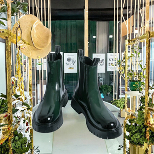 Elegantes Botines de Charol Verde para Hombre, Zapatos Formales de Vestir Sin Cordones, Plantilla EVA para Toda Temporada - Product Image 2