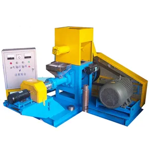 high efficiency feed pellet making floating fish feed extruder machine