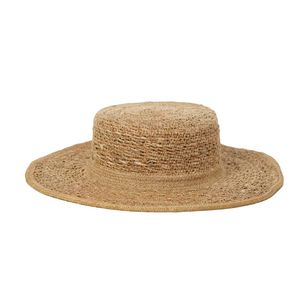 Chapeau de soleil unisexe en paille naturelle avec ruban et corde, idéal pour la plage et les activités estivales en extérieur - Product Image 1