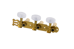 Teste meccaniche per alberi per chitarra classica in oro R + L/set chiave per accordatura per corde in Nylon - Product Image 4